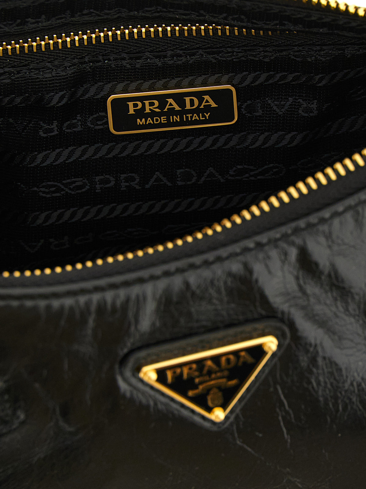 Prada Black Calfskin Shoulder Bag