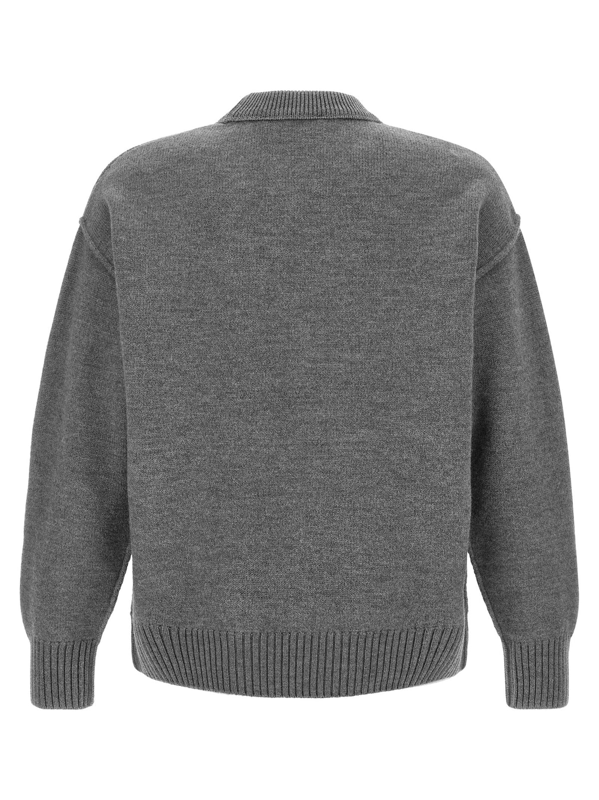 Ami Paris Gray Wool Cardigan