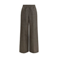 Brunello Cucinelli Brown Linen Casual Pants