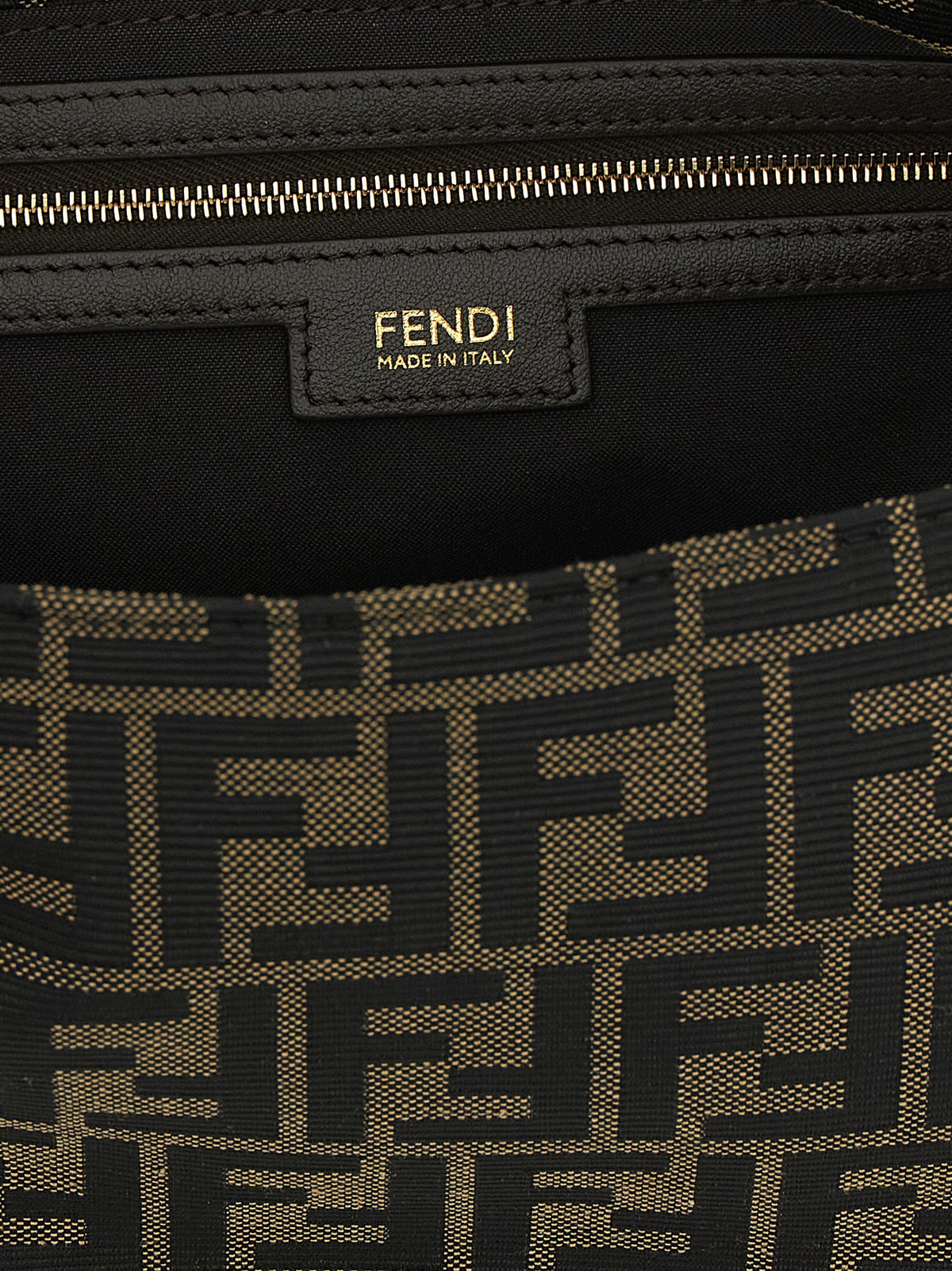 Fendi Brown Polyester Shoulder Bag