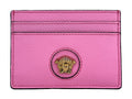 Versace Mini Medusa Pink Grainy Leather Slim Card Case Wallet