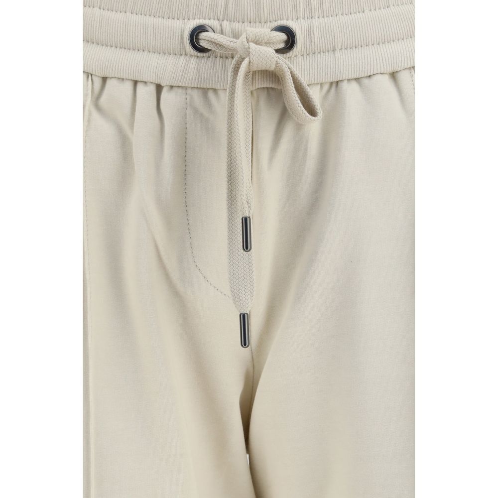 Brunello Cucinelli Beige Cotton Joggers (Workout Pants)