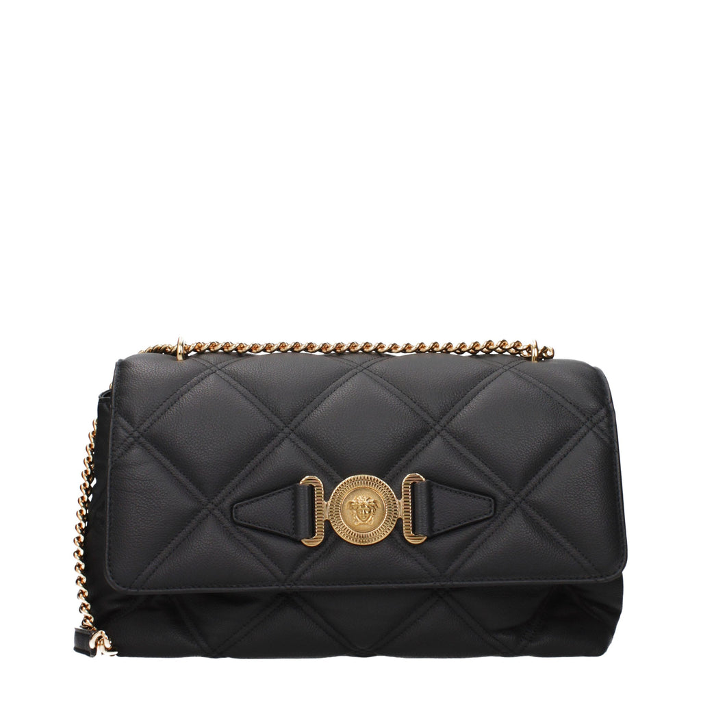 Versace Black Leather Crossbody Bag