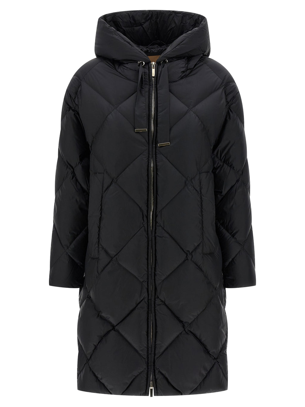 Max Mara Black Polyamide Full-Length Jacket