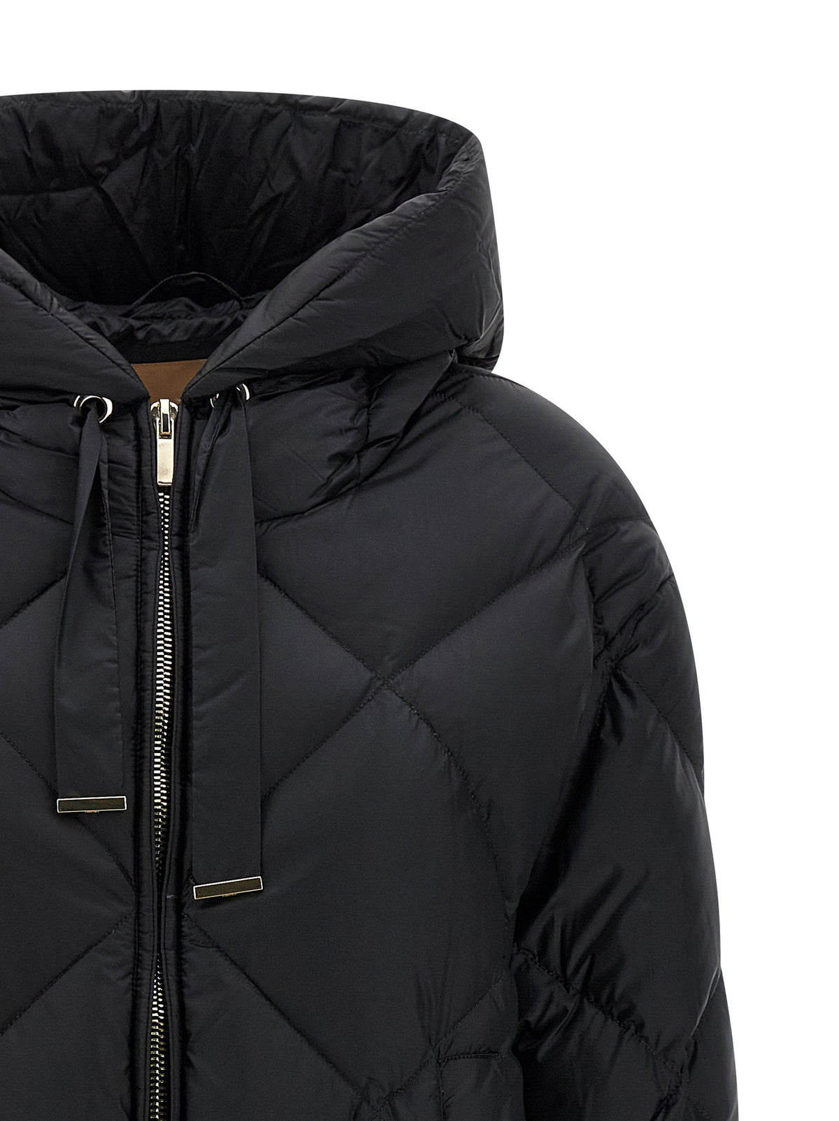 Max Mara Black Polyamide Full-Length Jacket