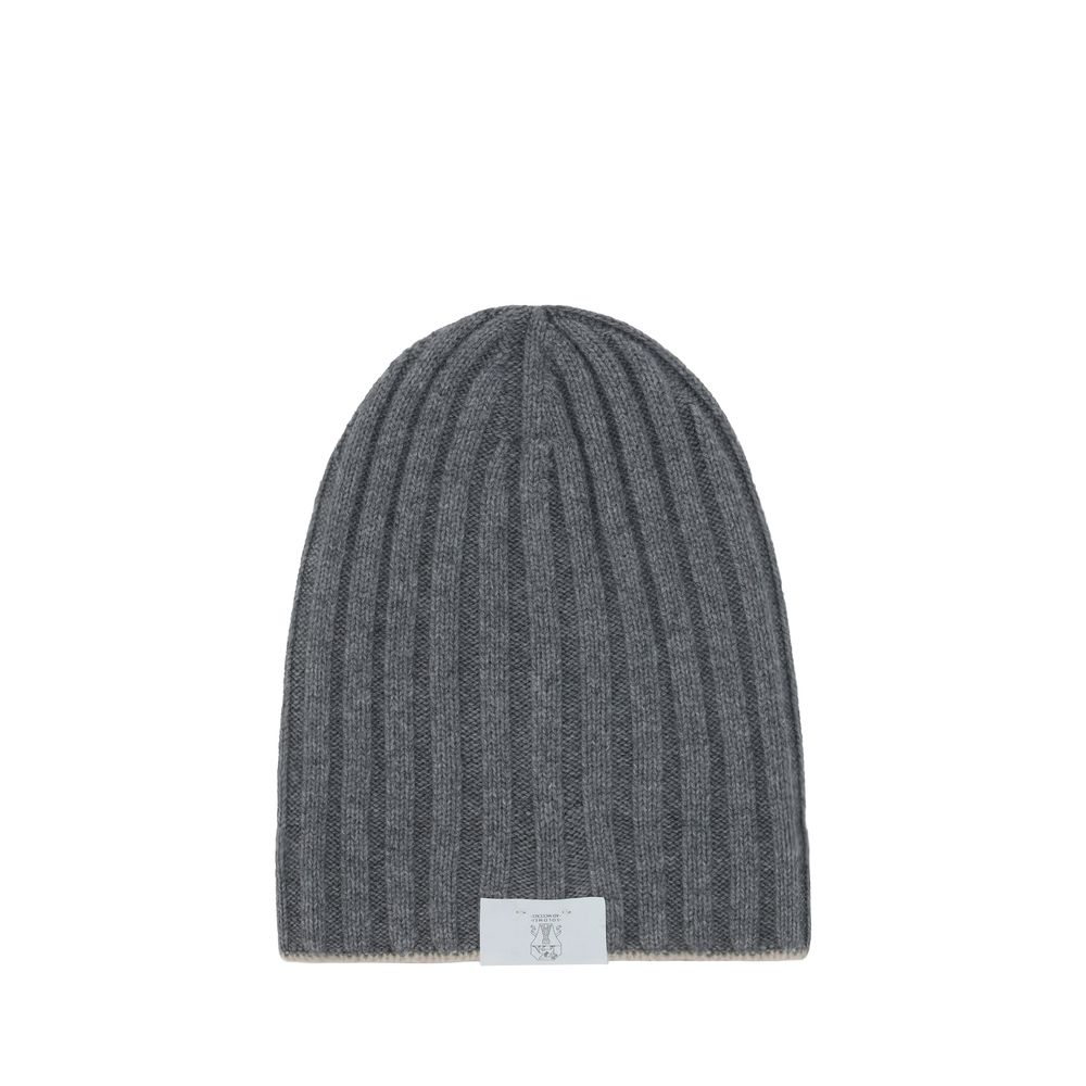 Brunello Cucinelli Gray Cashmere Beanie