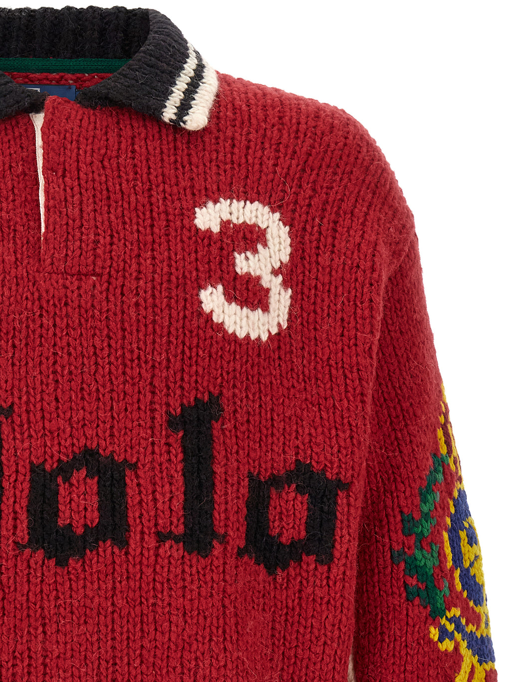 Polo Ralph Lauren Red Wool Cardigan