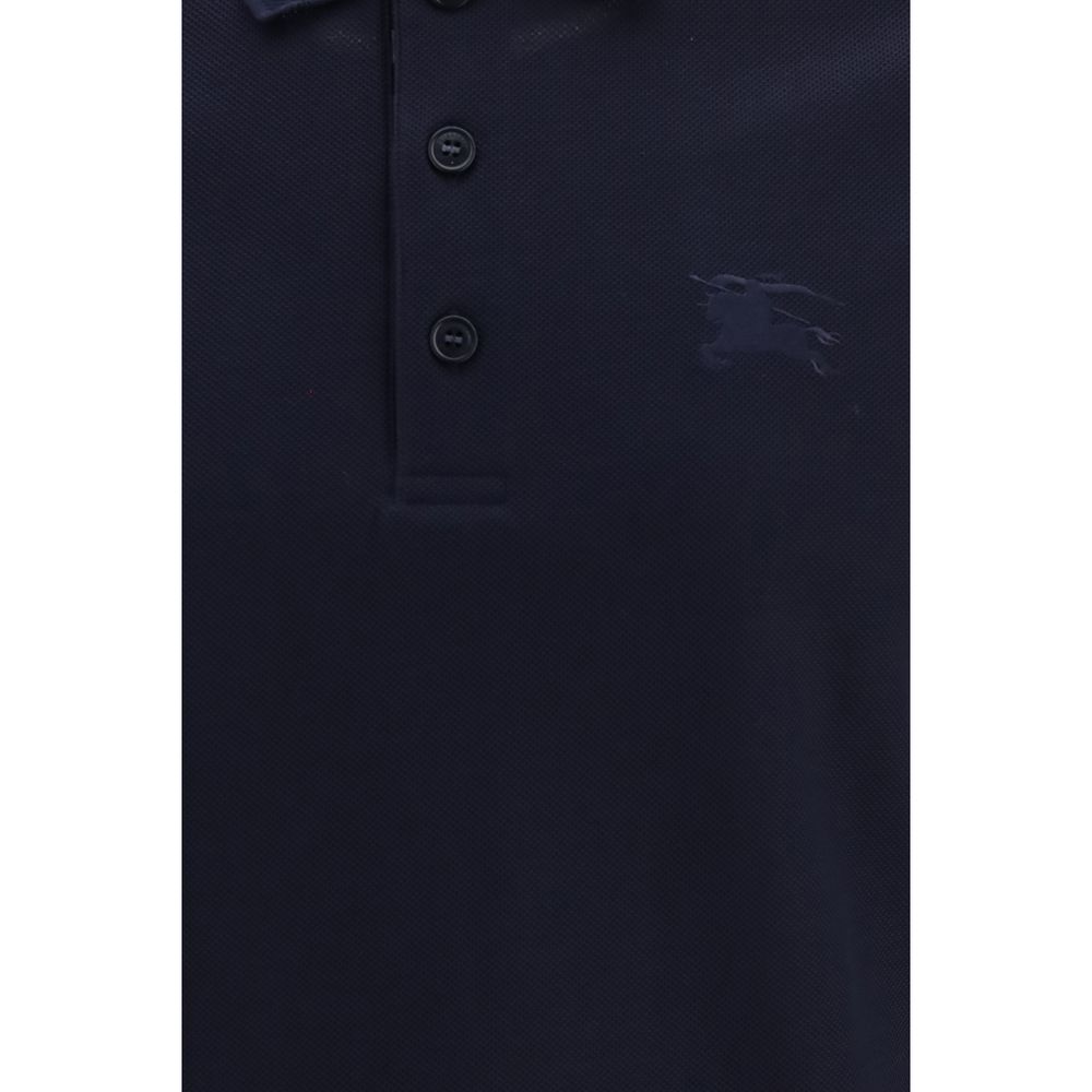 Burberry Blue Cotton Polo Shirt