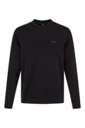 Hugo Boss Black Cotton Logo Details Sweatshirt