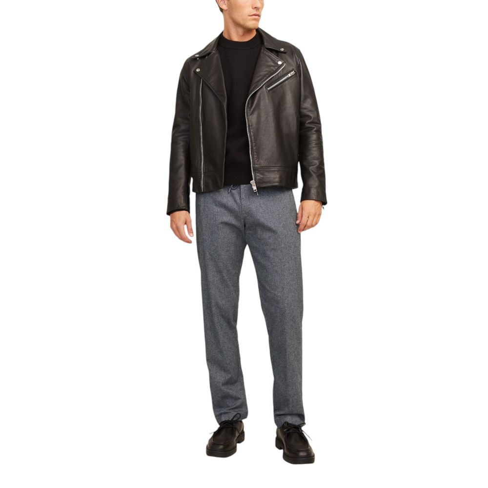 Jack Jones Gray Cotton Casual Pants