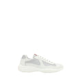 Prada White Calf Leather Bos Taurus Athletic Sneakers