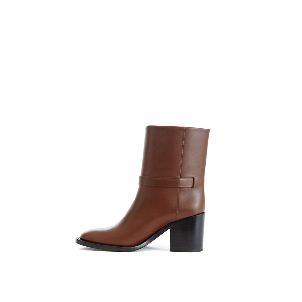Burberry Brown Leather Ankle Boots