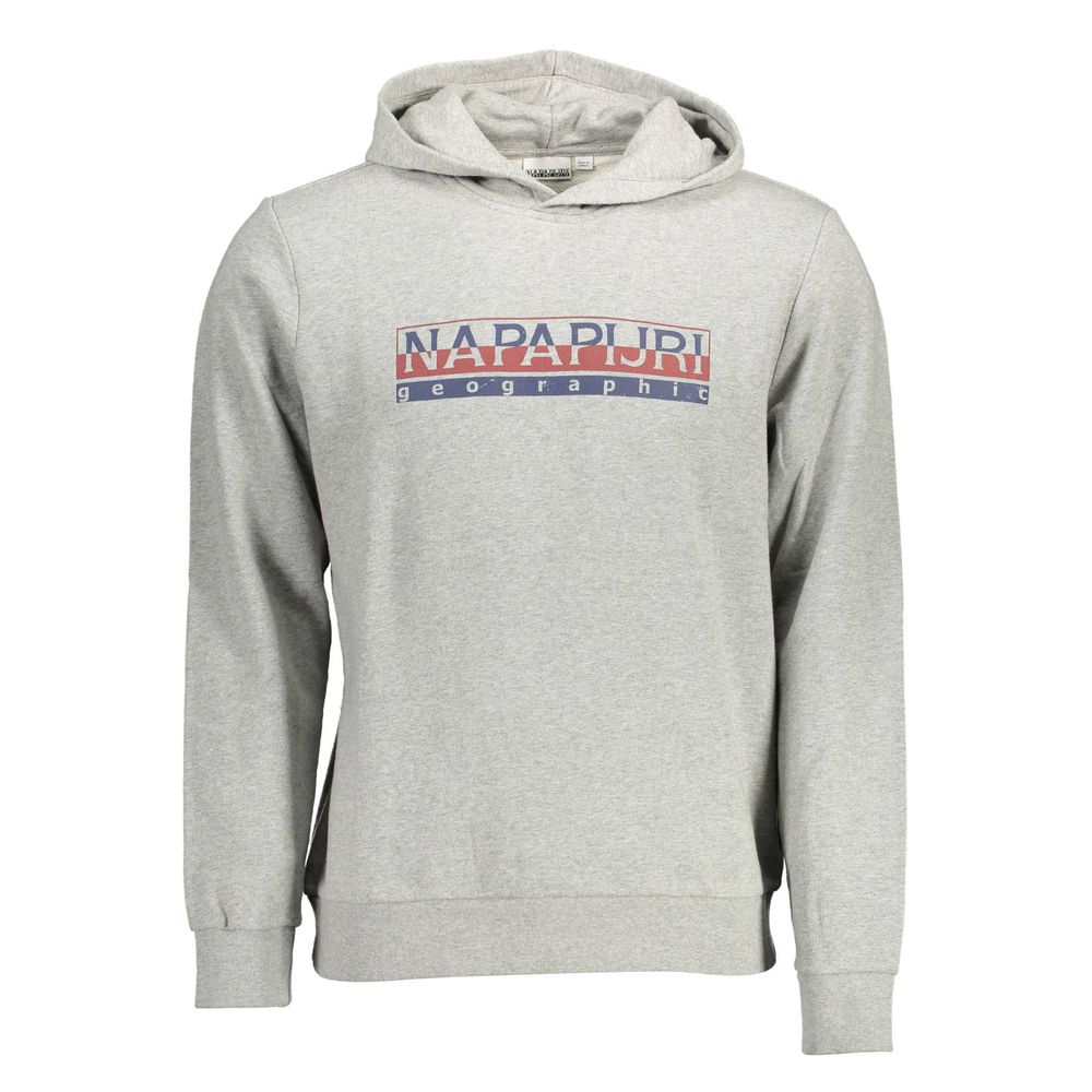 Napapijri Grigio Cotton Men Sweatshirt