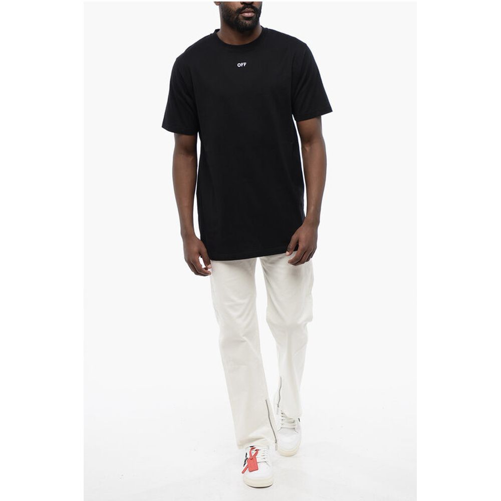 Off-White Black Cotton ARROW Crew-neck T-shirt