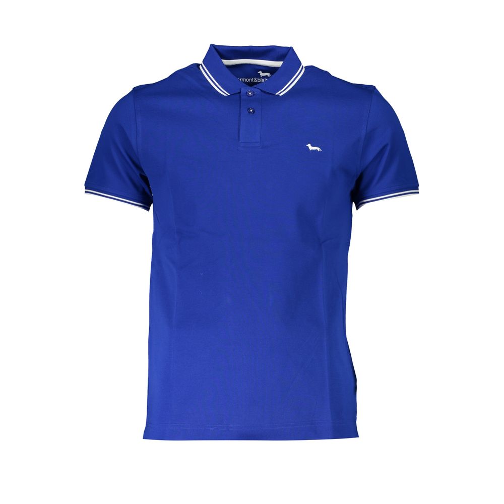 Harmont & Blaine Blu Cotton Men Polo Shirt
