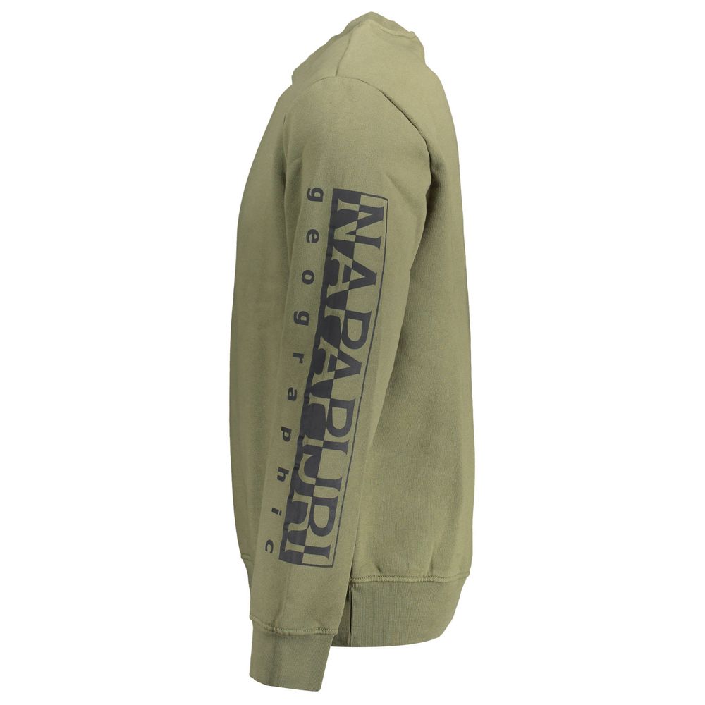 Napapijri Verde Cotton Men Sweatshirt