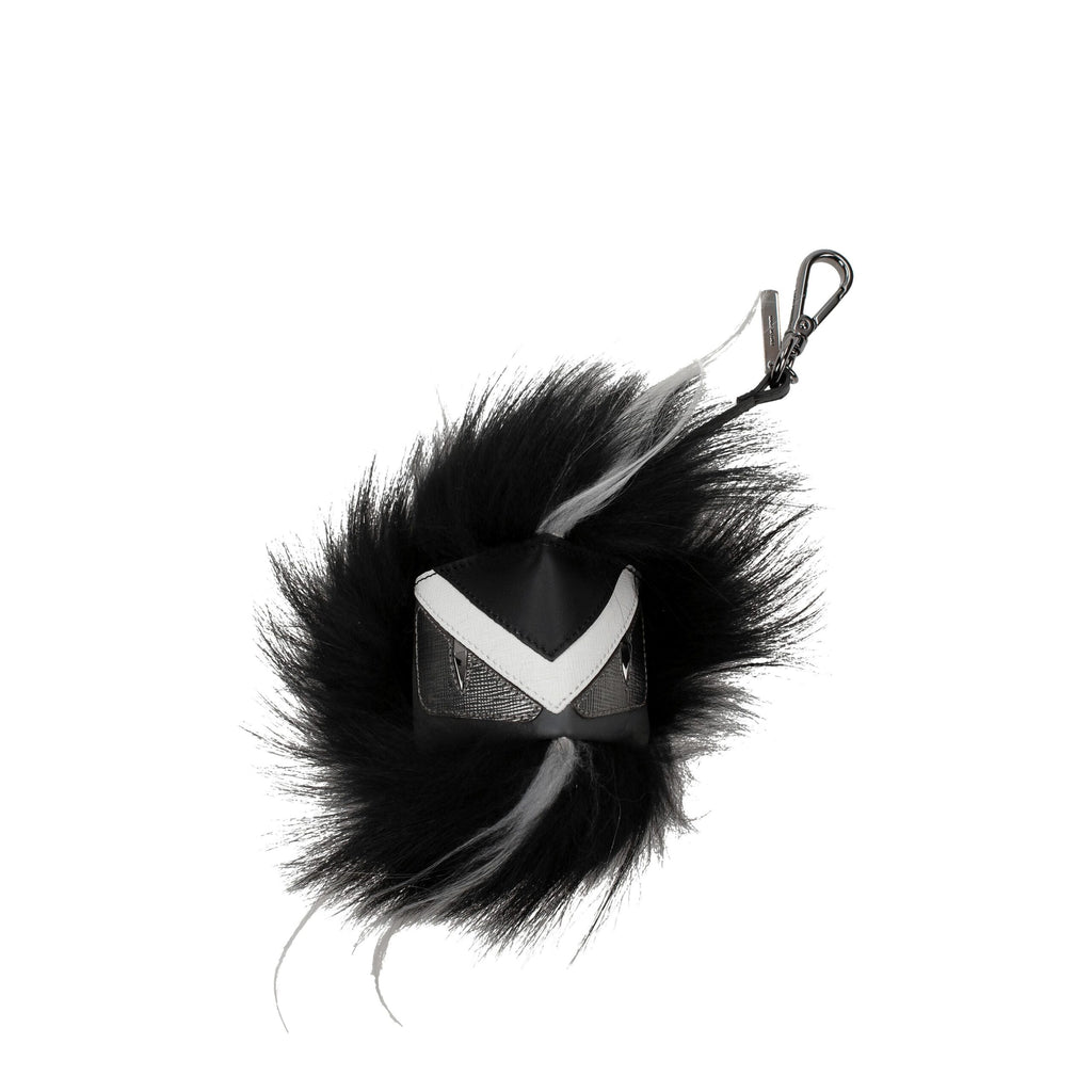 Fendi Black Leather Keychain