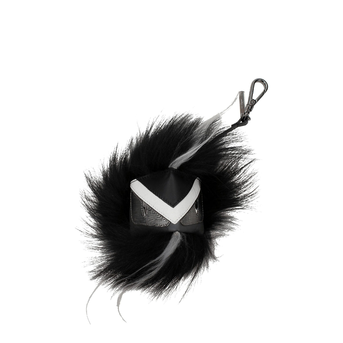 Fendi Black Leather Keychain