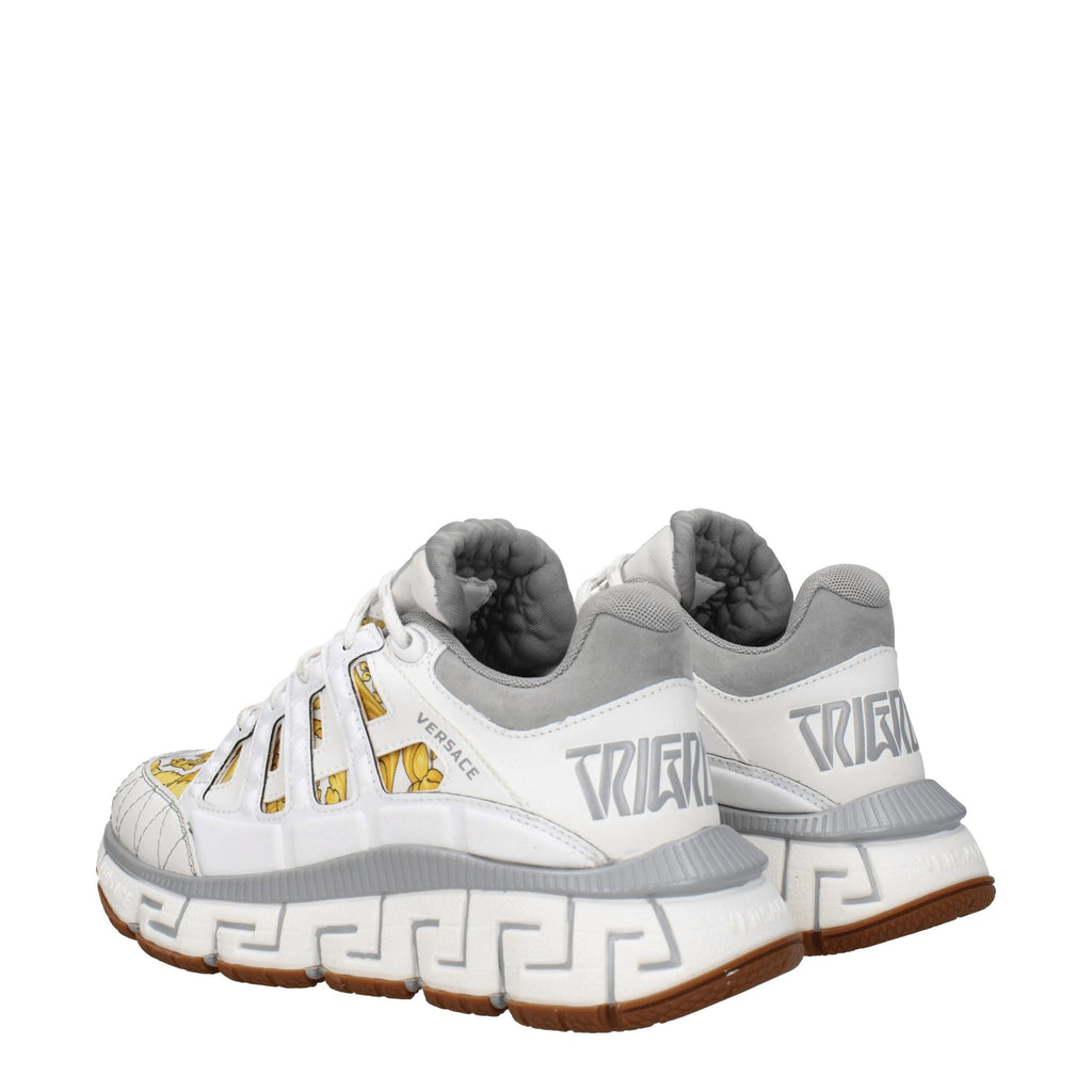 Versace White Fabric Athletic Sneakers