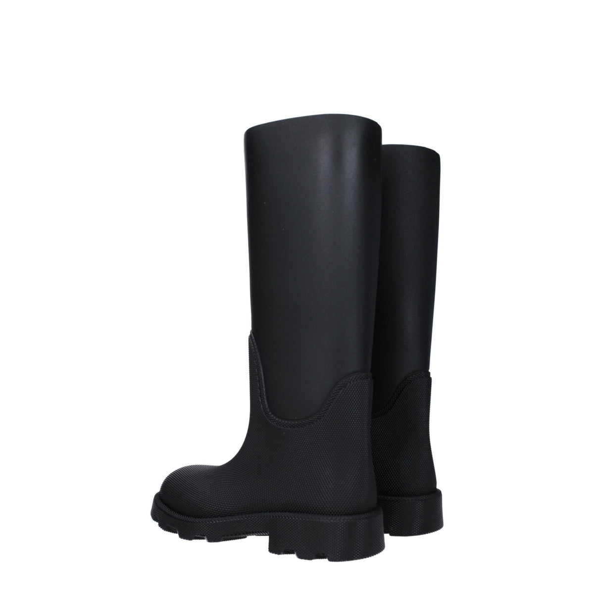 Burberry Black Cotton Rain Boots