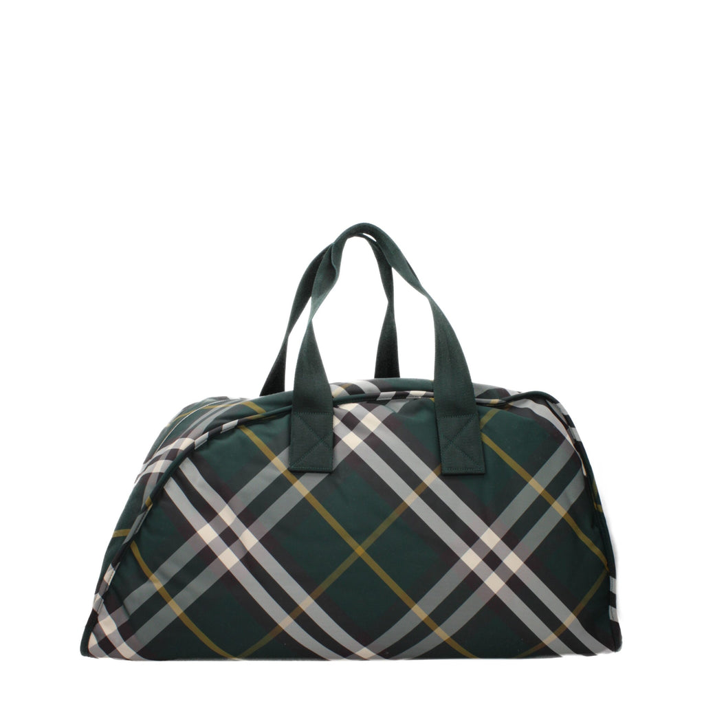 Burberry Green Fabric Luggage And Travel