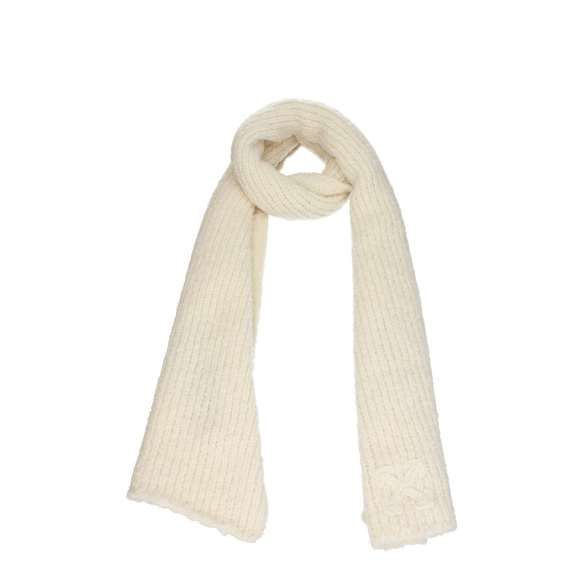 Off-White Beige Wool Scarf