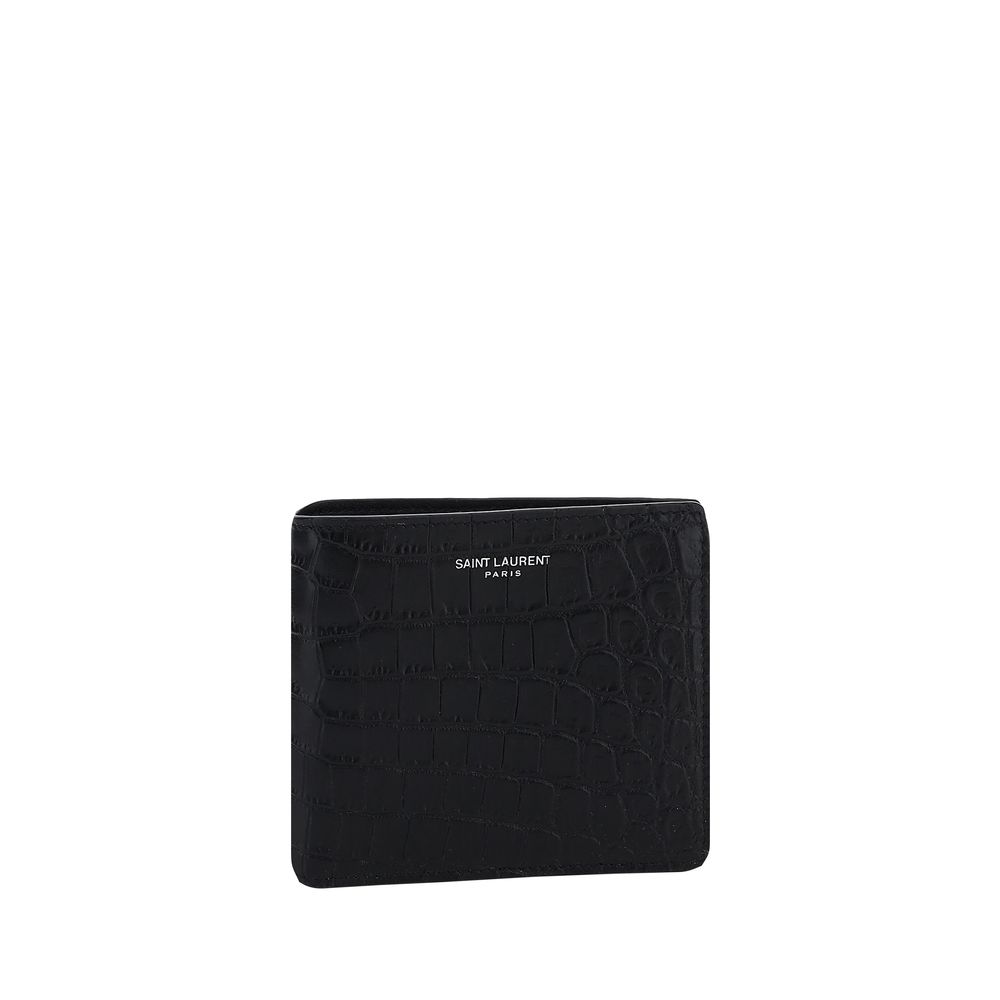 Saint Laurent Black Calf Leather Bos Taurus Wallet