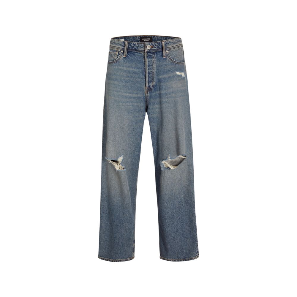 Jack Jones Blue Cotton Relaxed Fit Jeans
