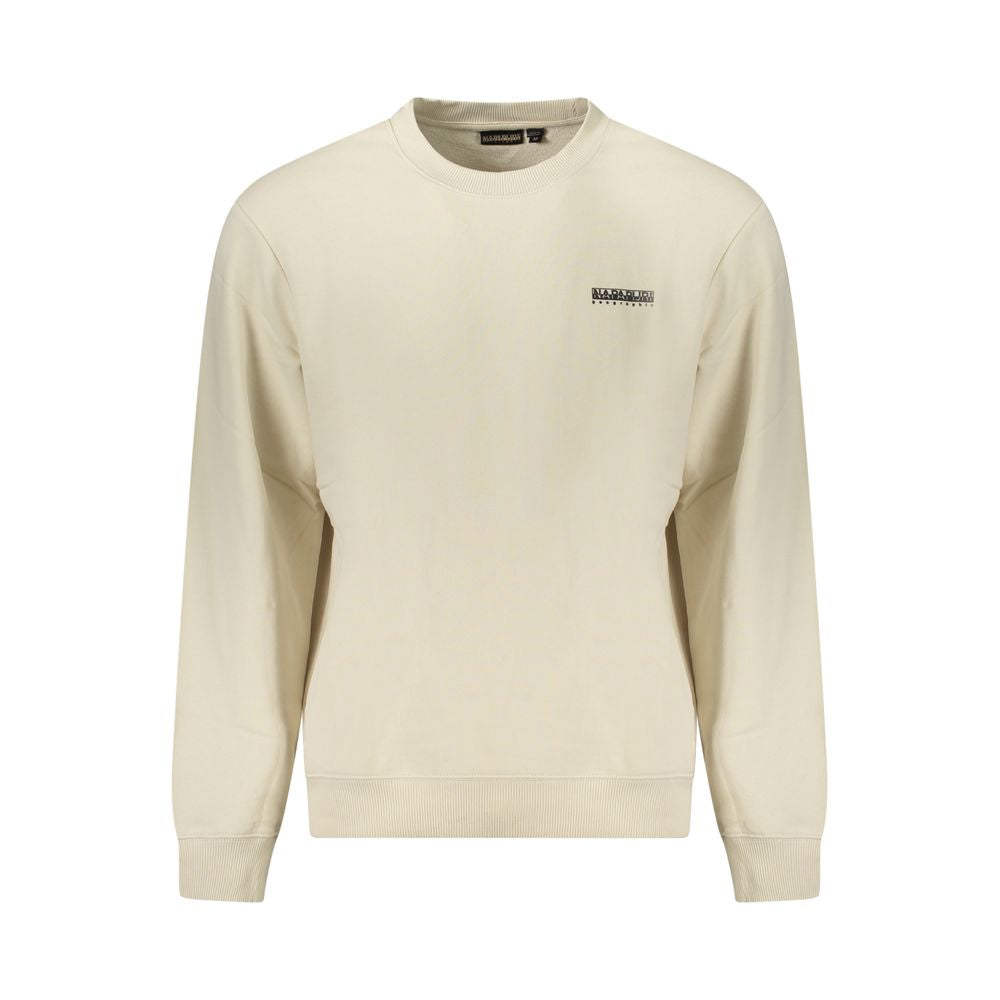 Napapijri Beige Cotton Men Sweatshirt