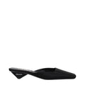 Prada Black Satin Flat Sandals
