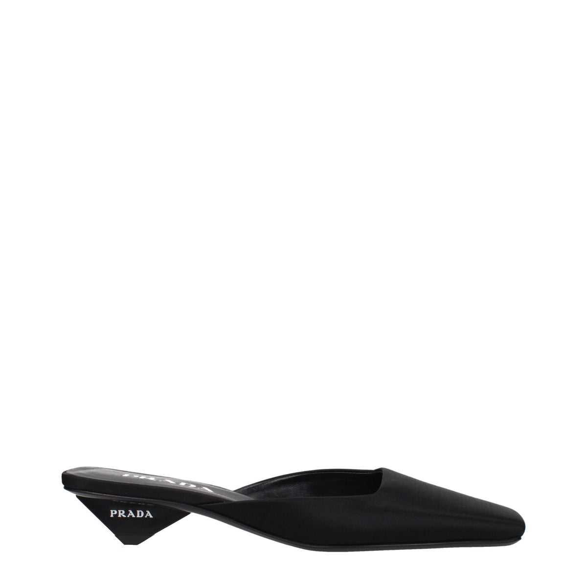 Prada Black Satin Flat Sandals