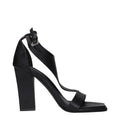 Max Mara Black Leather Stiletto Heel Sandals