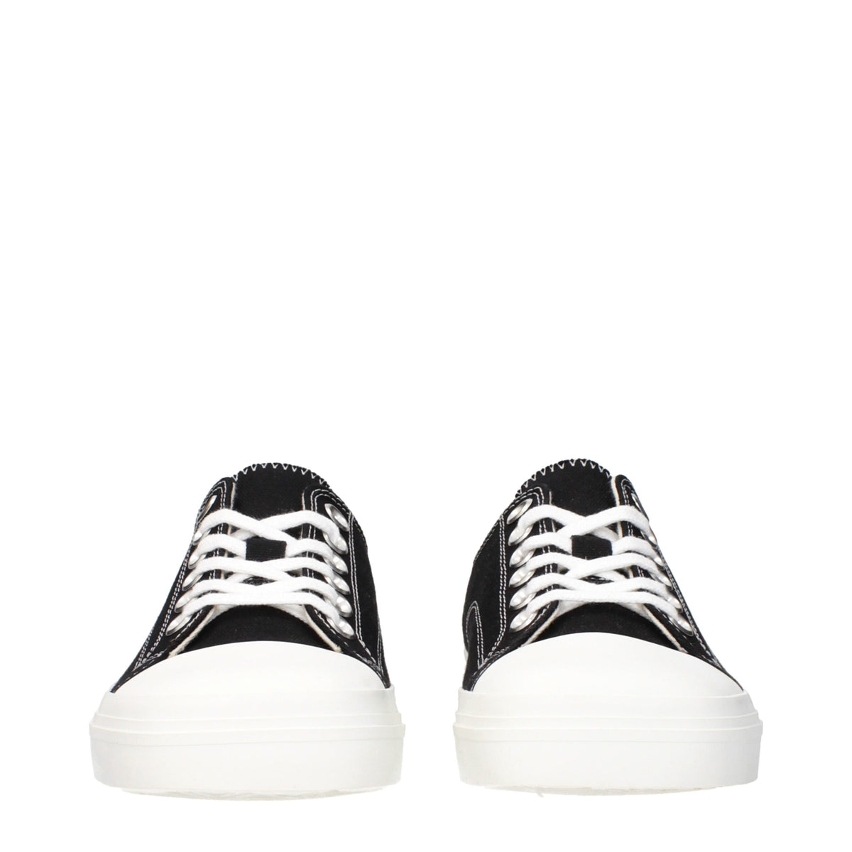 Moschino Black Fabric Low Top Sneakers