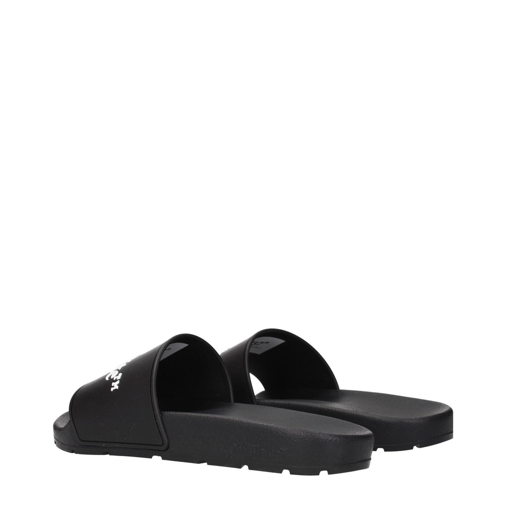 Off-White Black Cotton Slippers