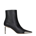 Off-White Black Leather Ankle Boots