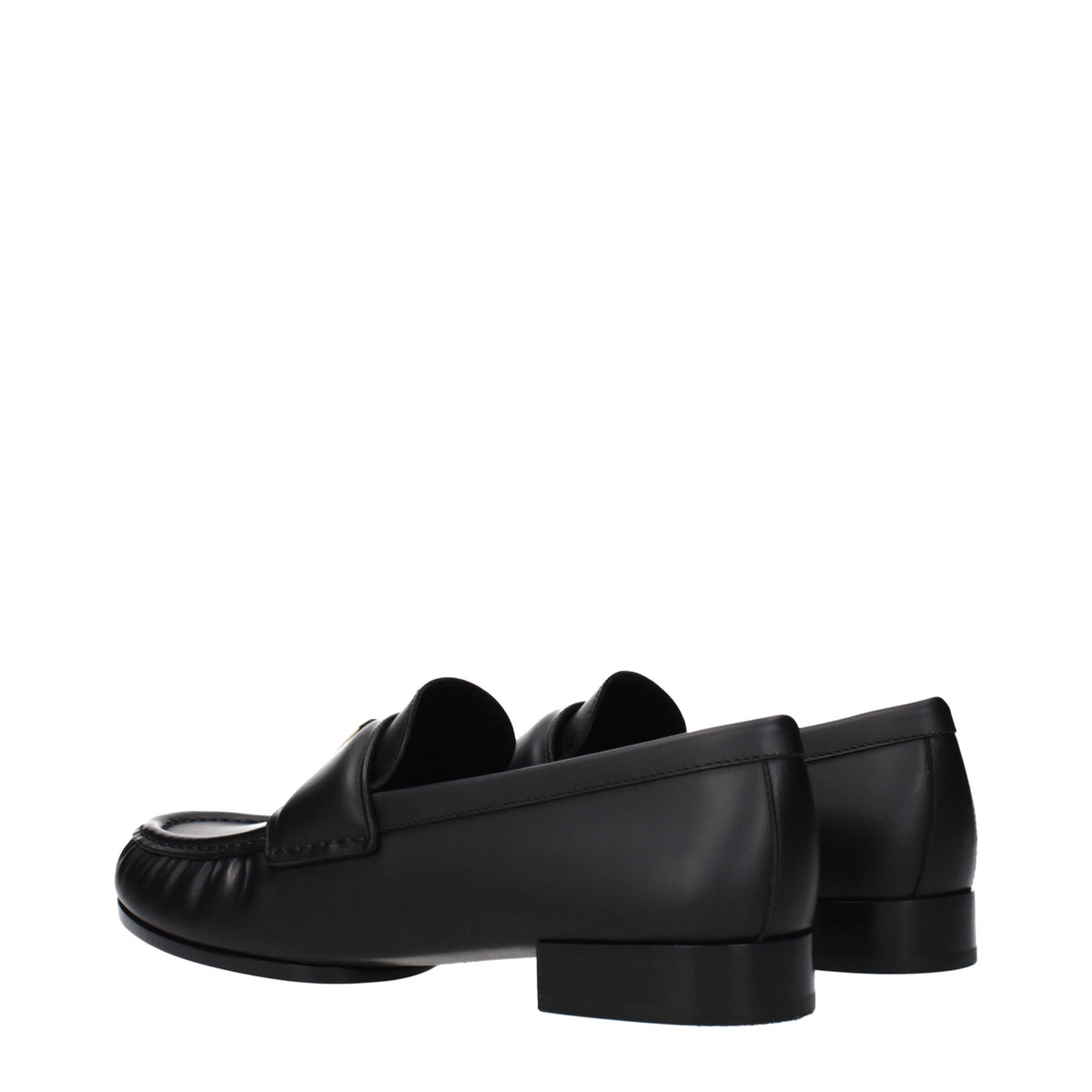 Givenchy Black Leather Slip-On Loafers